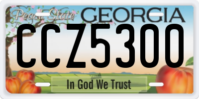 GA license plate CCZ5300