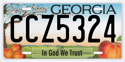 GA license plate CCZ5324