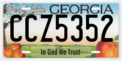 GA license plate CCZ5352