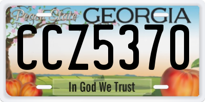 GA license plate CCZ5370