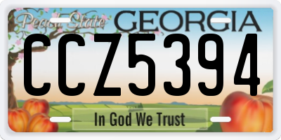 GA license plate CCZ5394