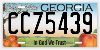 GA license plate CCZ5439