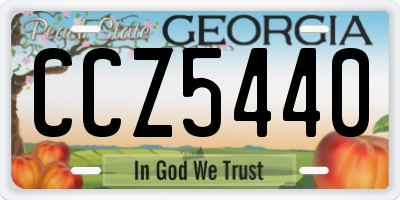 GA license plate CCZ5440