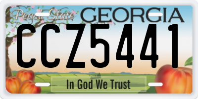 GA license plate CCZ5441