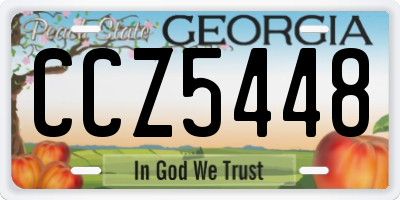 GA license plate CCZ5448