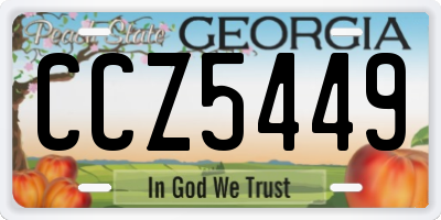 GA license plate CCZ5449