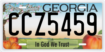 GA license plate CCZ5459
