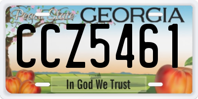 GA license plate CCZ5461