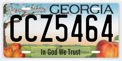 GA license plate CCZ5464