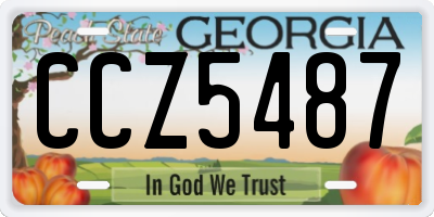 GA license plate CCZ5487