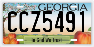 GA license plate CCZ5491