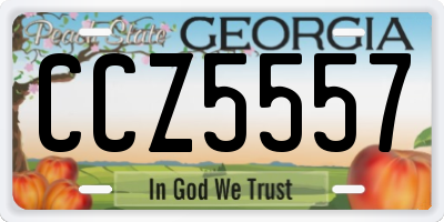 GA license plate CCZ5557