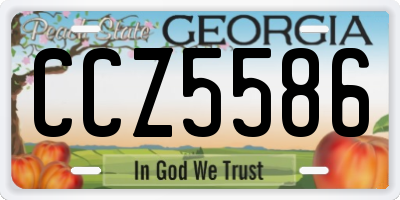 GA license plate CCZ5586