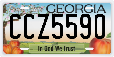 GA license plate CCZ5590