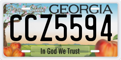 GA license plate CCZ5594