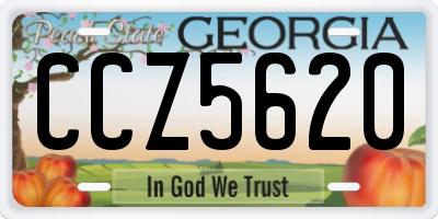 GA license plate CCZ5620