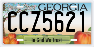 GA license plate CCZ5621