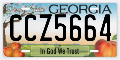 GA license plate CCZ5664