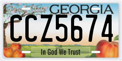 GA license plate CCZ5674
