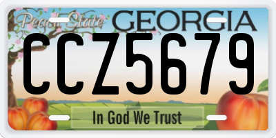 GA license plate CCZ5679