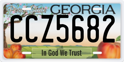 GA license plate CCZ5682