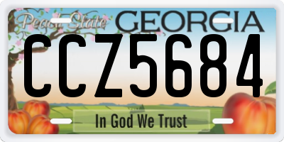 GA license plate CCZ5684