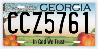 GA license plate CCZ5761