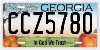 GA license plate CCZ5780