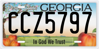 GA license plate CCZ5797