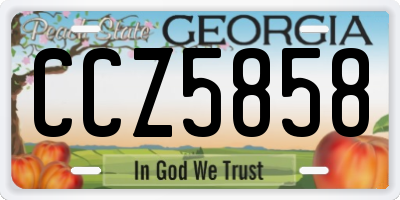 GA license plate CCZ5858