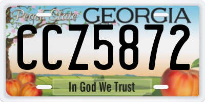 GA license plate CCZ5872