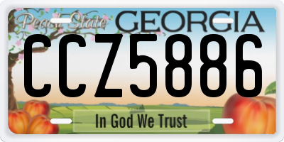 GA license plate CCZ5886
