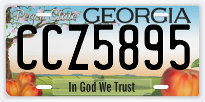 GA license plate CCZ5895