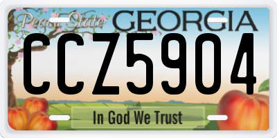 GA license plate CCZ5904
