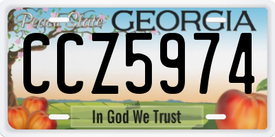 GA license plate CCZ5974