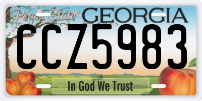 GA license plate CCZ5983