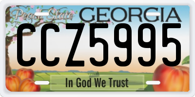 GA license plate CCZ5995
