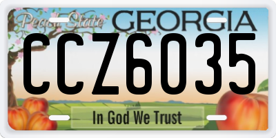 GA license plate CCZ6035