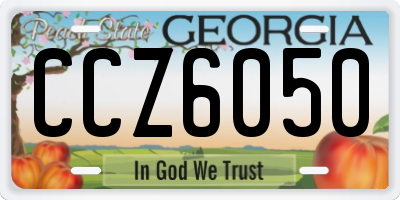 GA license plate CCZ6050