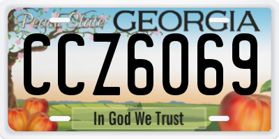 GA license plate CCZ6069