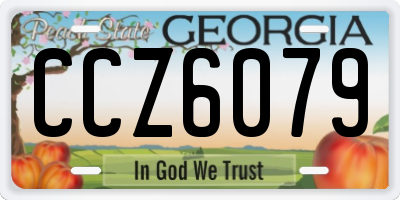 GA license plate CCZ6079