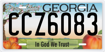 GA license plate CCZ6083