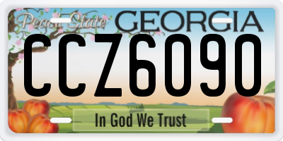 GA license plate CCZ6090