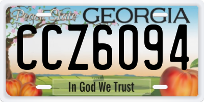 GA license plate CCZ6094