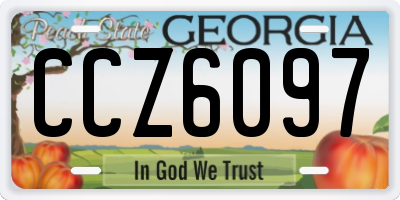 GA license plate CCZ6097