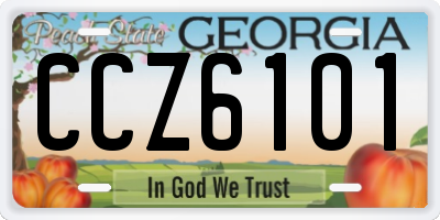 GA license plate CCZ6101