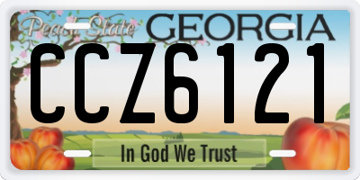 GA license plate CCZ6121