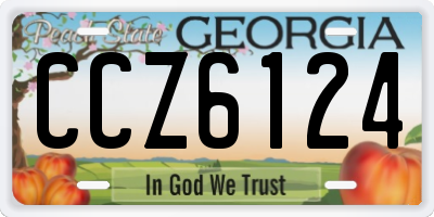 GA license plate CCZ6124