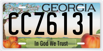GA license plate CCZ6131