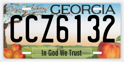 GA license plate CCZ6132